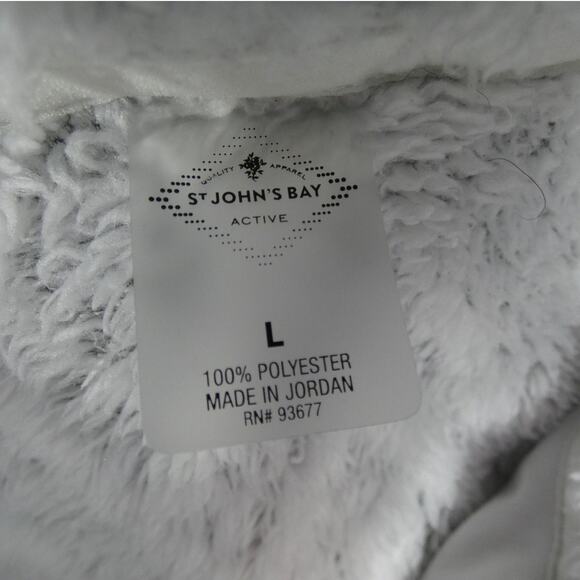 St. John's Bay Active Women's  Large Zip Up Fleece Jacket Pockets Casual - Picture 6 of 7